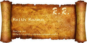 Reith Razmus névjegykártya